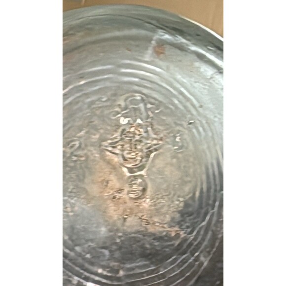 Antique Indian Perfume Oil Bottle Ribbed With Lord Ganesha Makers Mark 7”x3.5” - Picture 7 of 9